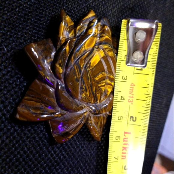 *ACTUAL SIZE PICTURES 2-3/* LOTUS YELLOW TIGER EYE./ LOWEST_ PRICE AVAILABLE! - Picture 5 of 5